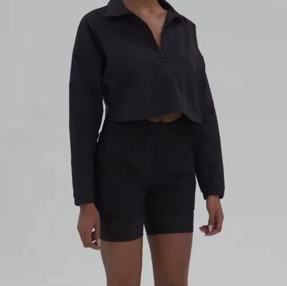 Weworewhat Cropped Nylon Quarter Zip - Picture 5 of 6